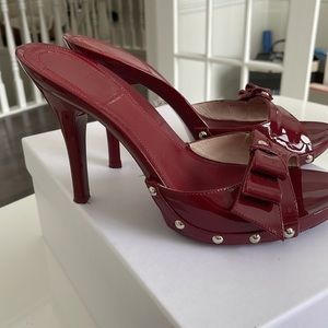 Dior High Heel Sandals in Rouge Colour